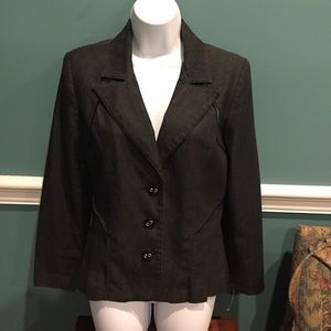 ✅Dark Black Denim look Blazer/Jacket, Small